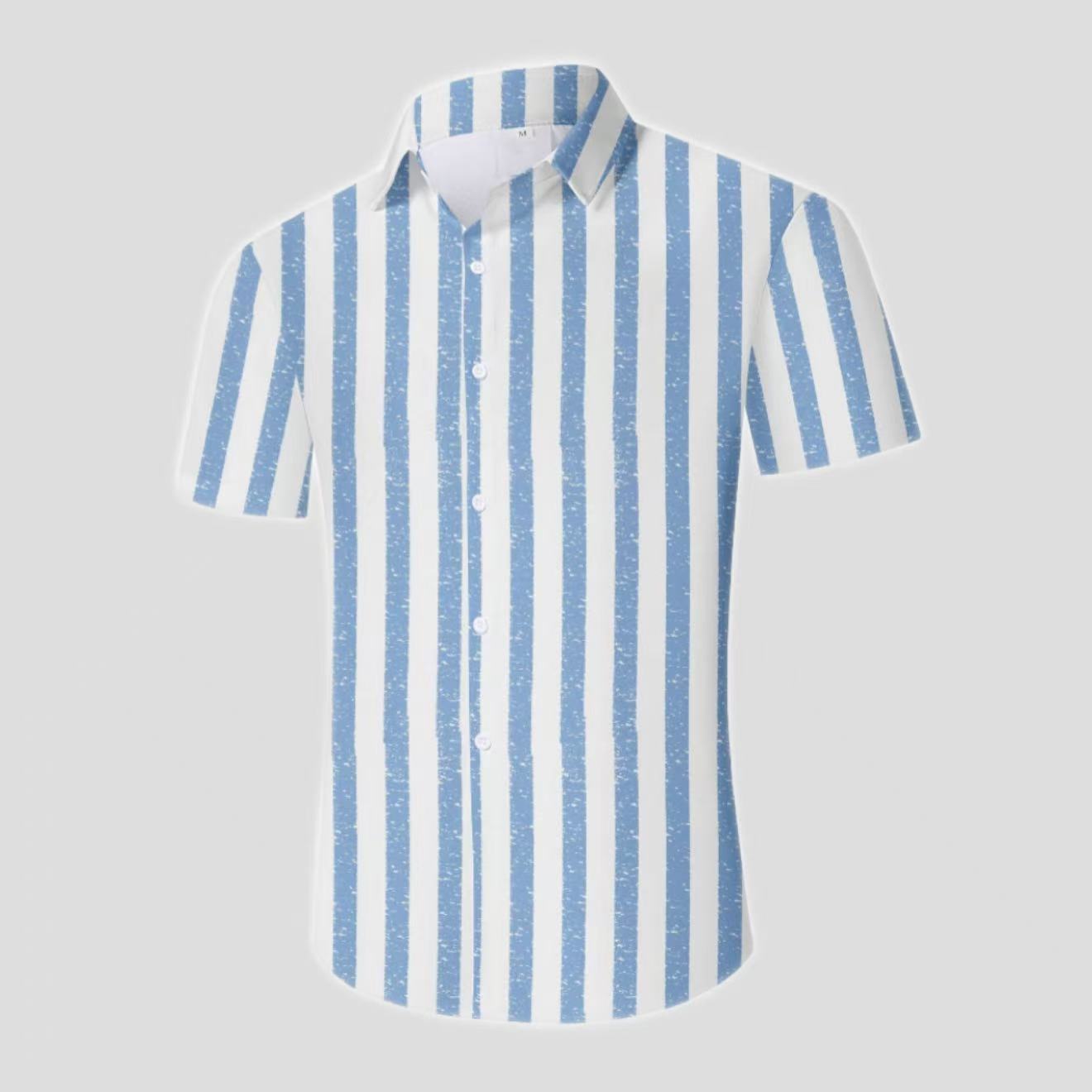 Men's Fashionable Loose Plus-Size Printed Shirt