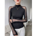 Women's High-Neck Mesh Slimming Top