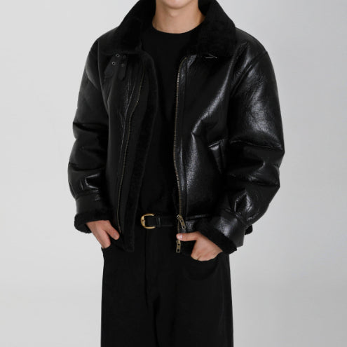 Men's Winter Warm Loose Lambswool Coat