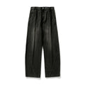 Wide-leg Washed Denim Jeans Mens Loose Casual Pants