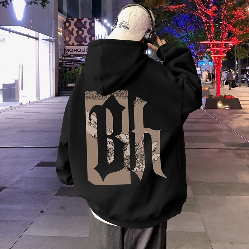 Loose-fit Hoodie Hong Kong-style High-street Fashion Brand Jacket