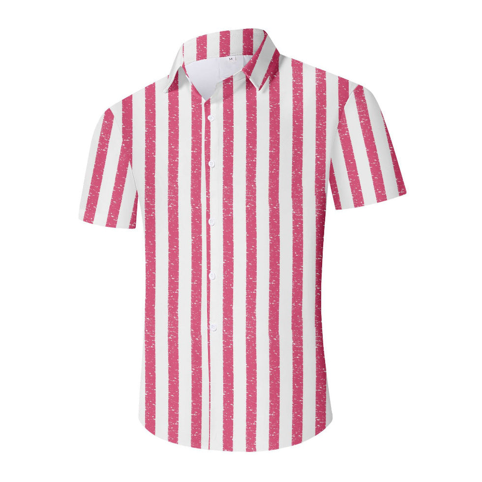 Men's Fashionable Loose Plus-Size Printed Shirt