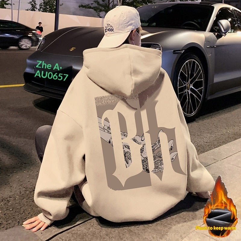 Loose-fit Hoodie Hong Kong-style High-street Fashion Brand Jacket