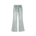 Light Blue American-Style Flared Jeans For Women