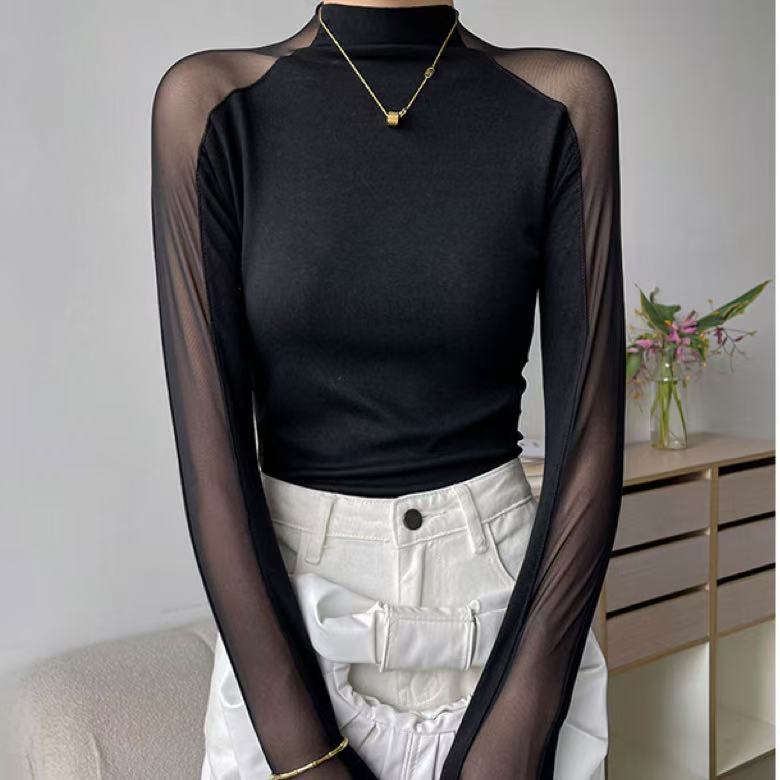 Women's High-Neck Mesh Slimming Top