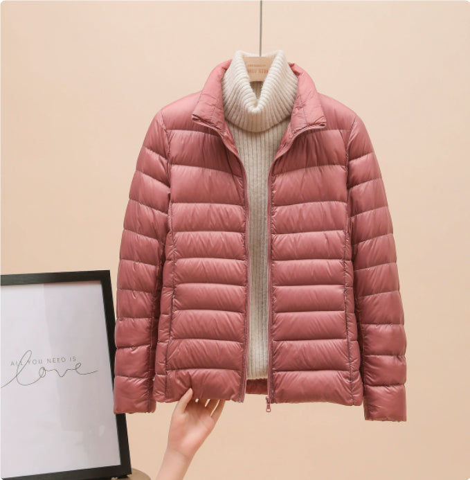 Womens Lightweight Padded Short Down Jacket