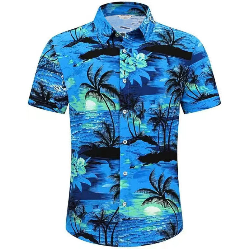 Men's Fashionable Loose Plus-Size Printed Shirt